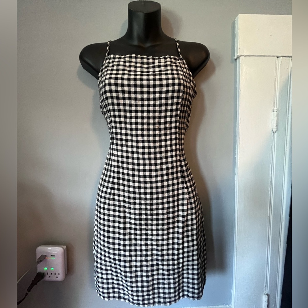 Black and White Checkered Dress